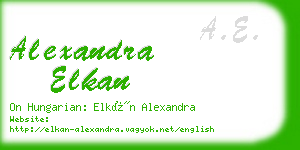alexandra elkan business card